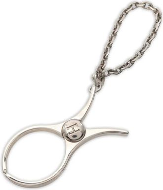 Herm&egrave;s 2010s Fille handschoenhouder met ketting - Zilver