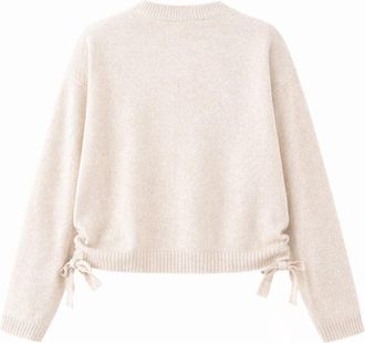 Ganni Logo-Embroidered Wool-Viscose Sweater - Beige