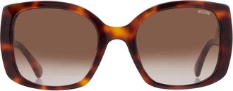 Moschino Brown Shaded Square Ladies Sunglasses MOS124/S 005L/HA 54