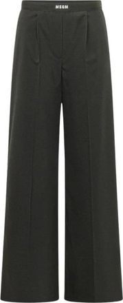 Msgm Wijde Broek - Dames - Wijde Broeken - Zwart - M - Broeken