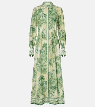 Alemais Al&eacute;mais Sara printed cotton and silk shirt dress