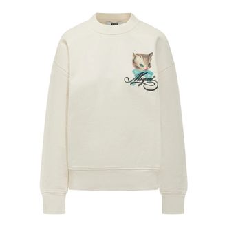 Msgm Sweatshirt met Relaxte Pasvorm - Dames - Sweatshirts - Wit - XS - Hoodies & sweatvesten