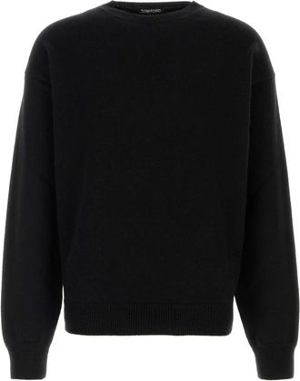 Tom Ford Truien & Vesten, Heren, Zwart, L, Kasjmier, Cashmere Blend Sweater