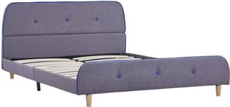 vidaXL Bed Frame without Mattress Light Grey Fabric 135x190 cm Double Vidaxl