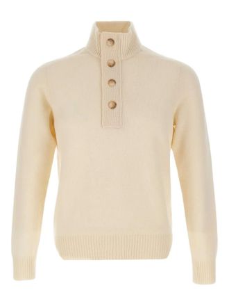 Gran Sasso high-neck button sweater - men - Wool - 50 - Neutrals