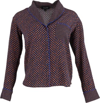 Saloni Peggy Printed Button Down Shirt in Multicolor Silk