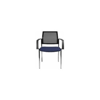 Topstar Silla Apilable De Malla 4 Patas Ue 2 Unid Asiento Azul