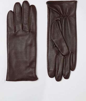 HUGO BOSS Gloves BOSS Woman color Violet