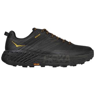 Hoka One One Hoka Speedgoat 4 GTX Textile Synthetic Mens Low Top Trainers - Anthracite Dark Gull Grey - Size:UK 10.5