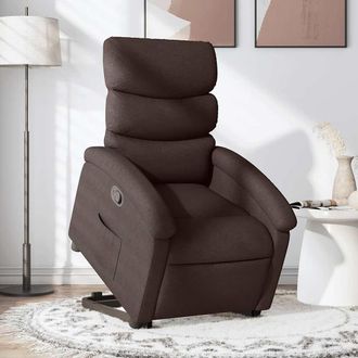 vidaXL Vidaxl - Sill&oacute;n Reclinable Elevable Tela Marr&oacute;n Oscuro