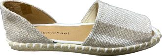 Eric Michael Womens Dominique Slip On Espadrille In White/ Beige