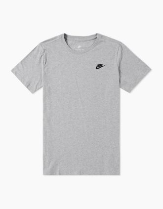 Nike Mens Nike Mens Embroidered Logo Swoosh T Shirt in Grey - Size: 36