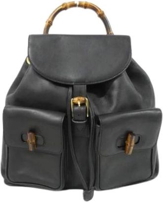 Gucci Pre-owned Backpacks, female, Black, Size: ONE SIZE Pre-owned Backpack