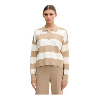 Benetton Trui met polokraag en strepen - Dames - V-hals truien - Veelkleurig - M - Truien & Vesten