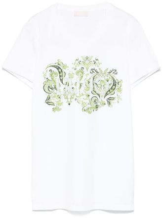 Liu Jo T-shirt verfraaid met kristallen - Wit
