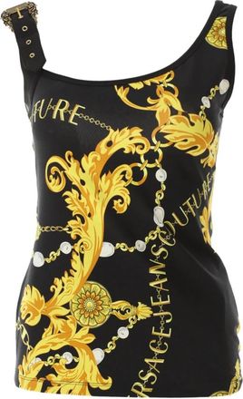 Versace Jeans Couture All Over Barok Tanktop - Dames - Tops zonder mouwen - Veelkleurig - S - Katoen - Tops