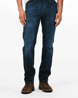 Buffalo David Bitton Straight Leg Six Denim Jean In Sanded Indigo