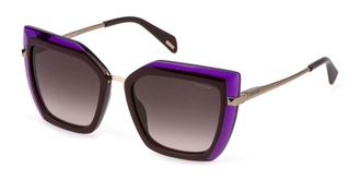 Police SPLP43 STARLIGHT 1 09F5 Womens Sunglasses Burgundy Size 54