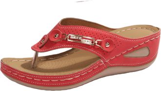 Generic Sandals For Women 2026 Comfortable Arch Support Arch Support Flip Flops for Women Orthotic Sandals for Plantar Fasciitis Lightweight Thong Sandals for