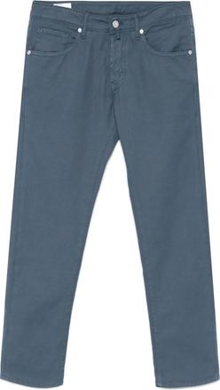Incotex Pantaloni affusolati con applicazione - Blu
