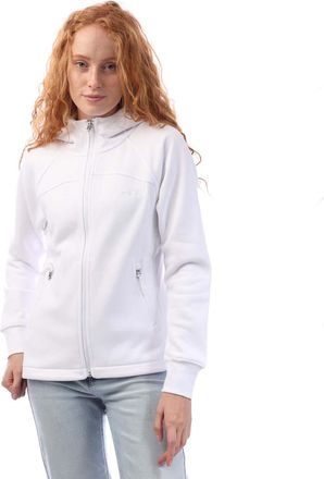 DKNY Dames DKNY Logo Fitted Hooded Sweatshirt in Wit