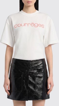 Courr&egrave;ges T-shirts in cotone con logo Courr&Egrave;ges
