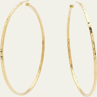 Jennifer Meyer Medium Hammered Bangle Hoop Earrings