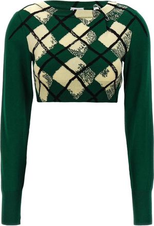 Burberry Stijlvolle Gebreide Kleding voor Mannen en Vrouwen - Dames - Ronde hals truien - Veelkleurig - M - Katoen - Truien & Vesten