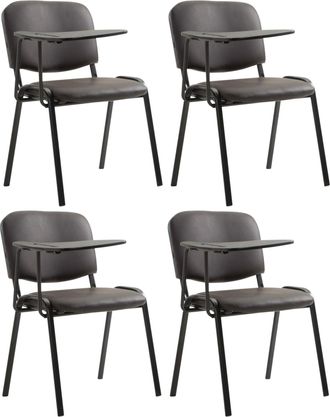 Clp Clp - Set De 4 Sillas Confidente Ken Con Mesa Extensible Para Escritura Marr&oacute;n