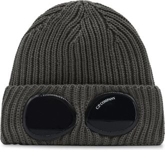 C.P. Company C.P. Company, Accessories, male, Brown, ONE SIZE, Merino Wool Goggle Beanie Walnut