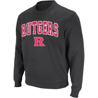 Colosseum Mens Colosseum Charcoal Rutgers Scarlet Knights Arch & Logo Crew Neck Sweatshirt at Nordstrom, Size Xx-Large