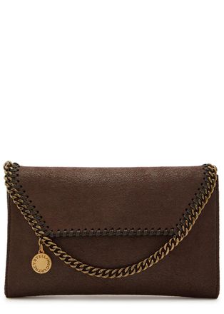 Stella McCartney Stella Mccartney Falabella Faux Suede Wallet-on-chain - Brown - One Size