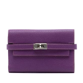Herm&egrave;s Pre-owned Hermes Medium Chevre Mysore Kelly Wallet Ladies TYLNDAE5E0ENVSYS