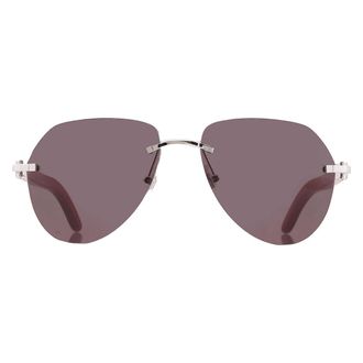 Cartier Grey Pilot Unisex Sunglasses CT0007CS 057 59