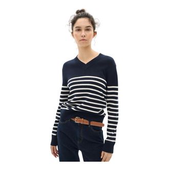 Inwear Truien - Dames - V-hals truien - Blauw - XL - Truien & Vesten