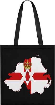 Generic Flag Map of Northern Ireland Womens Tote Casual Shopping Bag Lightweight Shoulder Bags Hobos Handbag for Work Travel Daily 35x40cm