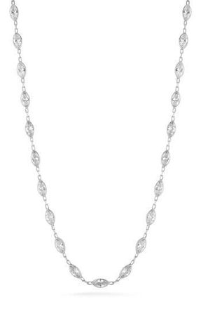 Glaze Jewelry Sterling Silver Cubic Zirconia Station Chain Necklace at Nordstrom Rack