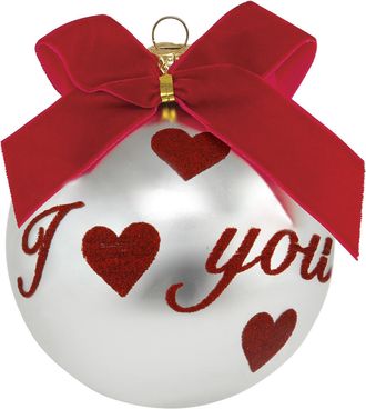 KASANOVA Pallina Natale I love you perlata 10 cm