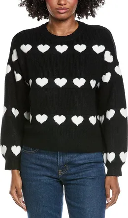 CeCe by Cynthia Steffe Heart Jacquard Crew Sweater