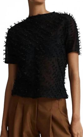 Anna Quan Coco Short Sleeve Top In Black