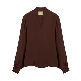 Momoni Margaret Blouse - Blouses & Shirts - Mujer - Marr&oacute;n - M