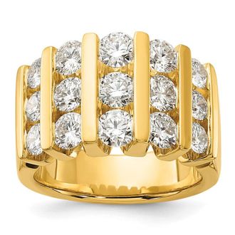 Diamond2Deal 14k Yellow Gold Lab Grown Diamond Wedding Band Ring 3Ct Clarity- VS Color- G-H