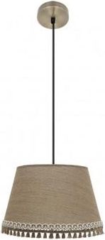 Fabrilamp Colgante Ada 1xe27 Cuero/arena Regx40x40 Cm