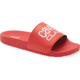 Roberto Cavalli Pool Slide Sandal in Red at Nordstrom Rack, Size 12