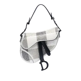 Dior Pre-owned Dior Mini Sequin and Beads Embellished Calfskin Saddle Bag Ladies N5HT3LR59CH6LQ0E