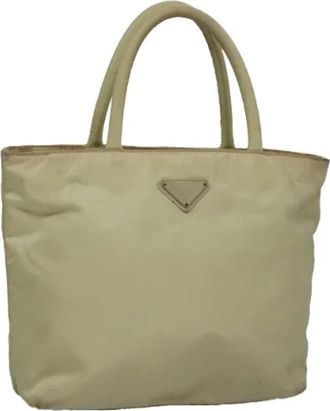 Prada Pre-owned Nylon handbags - Dames - Vintage Handtas - Beige - ONE Size - Nylon - Vintage