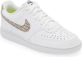 Nike Court Vision Low Next Nature Sneaker in White/Hemp/Black/White at Nordstrom Rack, Size 7.5