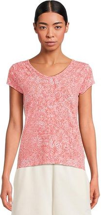 Royal Robbins Featherweight T-Shirts Womens Clothing Rosefinch Yarrow Print : MD, Cotton/Polyester