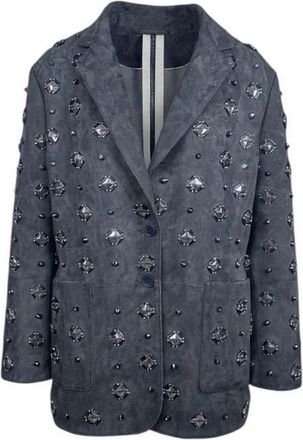S.W.O.R.D 6.6.44 Suede Blazer - Dames - Blazers - Grijs - XS - Leer - Jassen