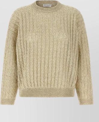 Brunello Cucinelli linen cable-knit jumper